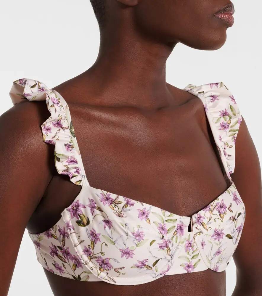 Agua by Agua Bendita Kiwi printed bikini top | Thumbnail 4