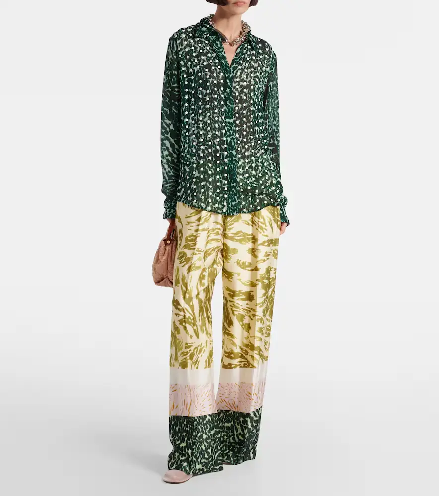 Dries Van Noten Printed wide-leg pants | Thumbnail 4