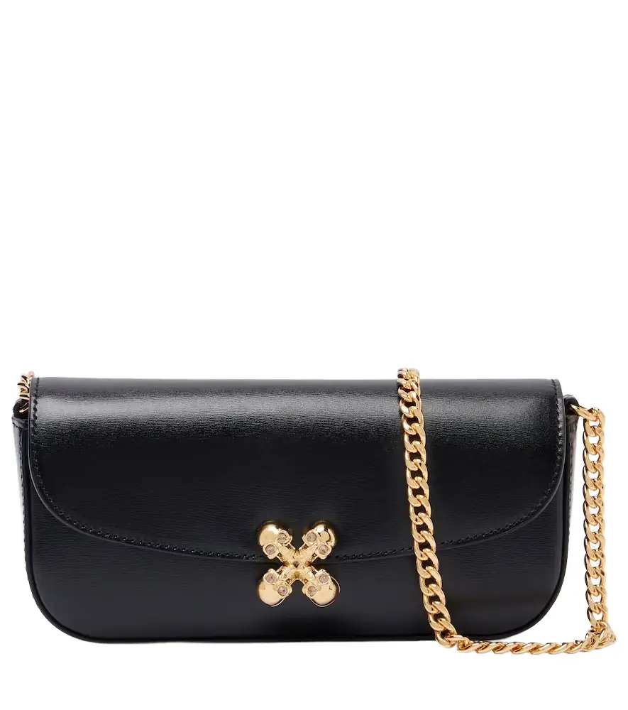 Alexander McQueen Skull Flower Small leather shoulder bag | Image 1 Alexander McQueen Skull Flower Small leather shoulder bag | Image 1