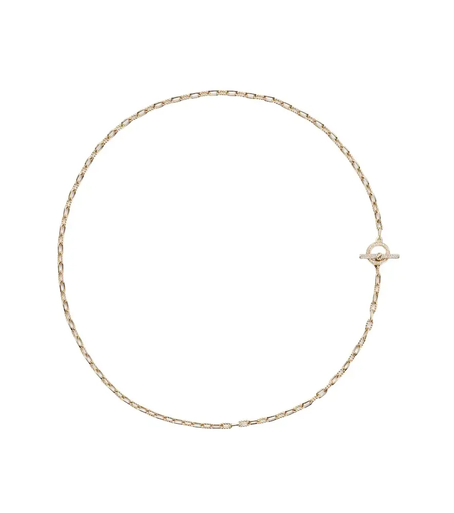 DY Madison 18kt gold chain necklace with diamonds DY Madison 18kt gold chain necklace with diamonds