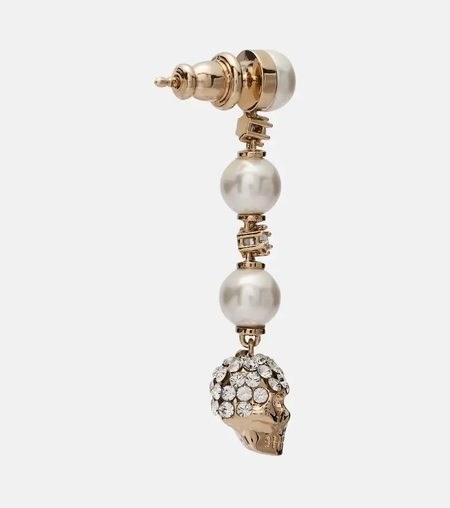 Alexander McQueen Skull crystal-embellished drop earrings | Thumbnail 2 Alexander McQueen Skull crystal-embellished drop earrings | Thumbnail 2