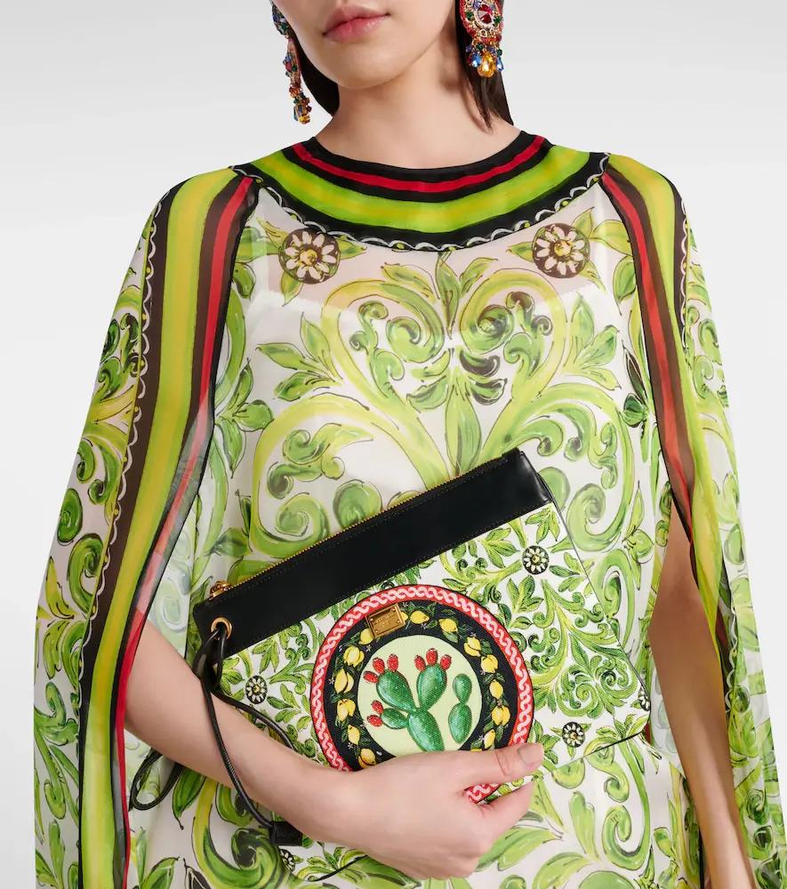 Dolce & Gabbana Printed leather-trimmed canvas pouch | Thumbnail 5 Dolce & Gabbana Printed leather-trimmed canvas pouch | Thumbnail 5