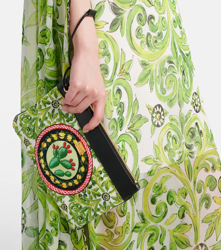 Dolce & Gabbana Printed leather-trimmed canvas pouch | Thumbnail 6 Dolce & Gabbana Printed leather-trimmed canvas pouch | Thumbnail 6
