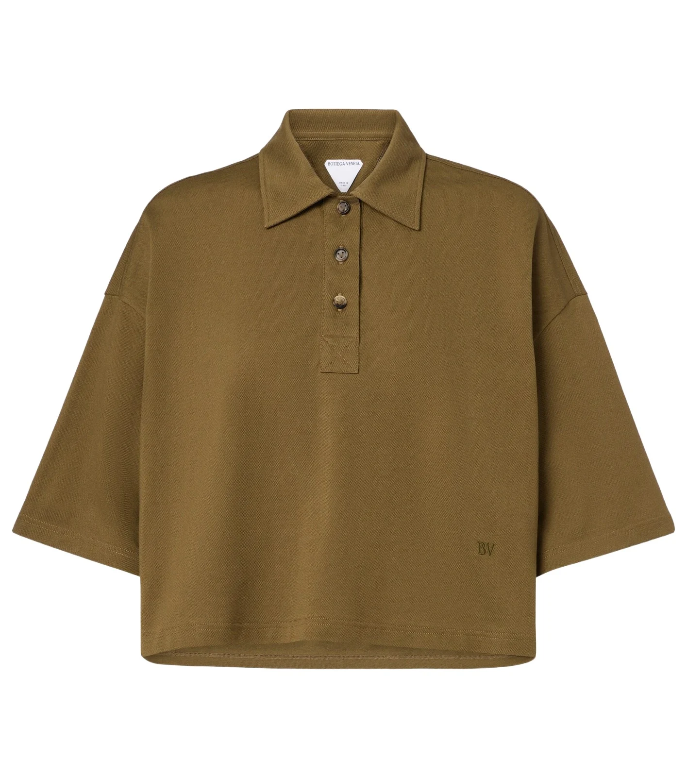 Cropped cotton polo shirt Cropped cotton polo shirt