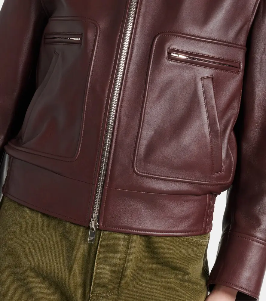 Bottega Veneta Shearling-trimmed leather jacket | Thumbnail 6