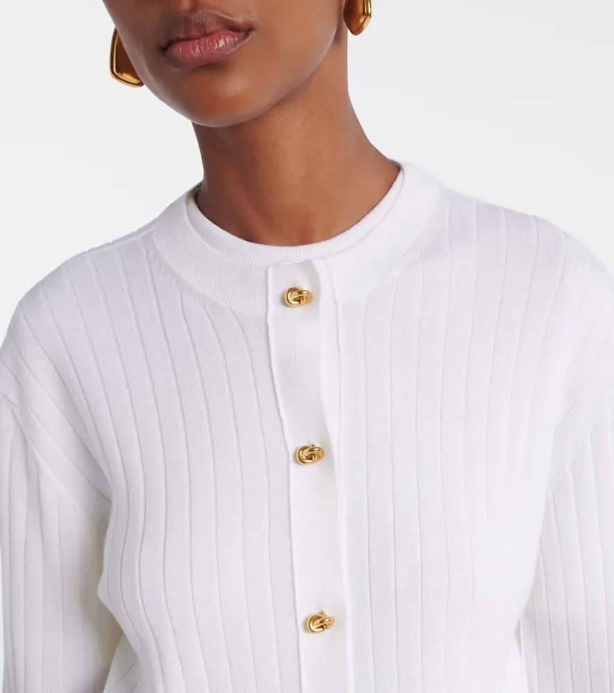 Bottega Veneta Knot ribbed-knit wool cardigan | Thumbnail 3