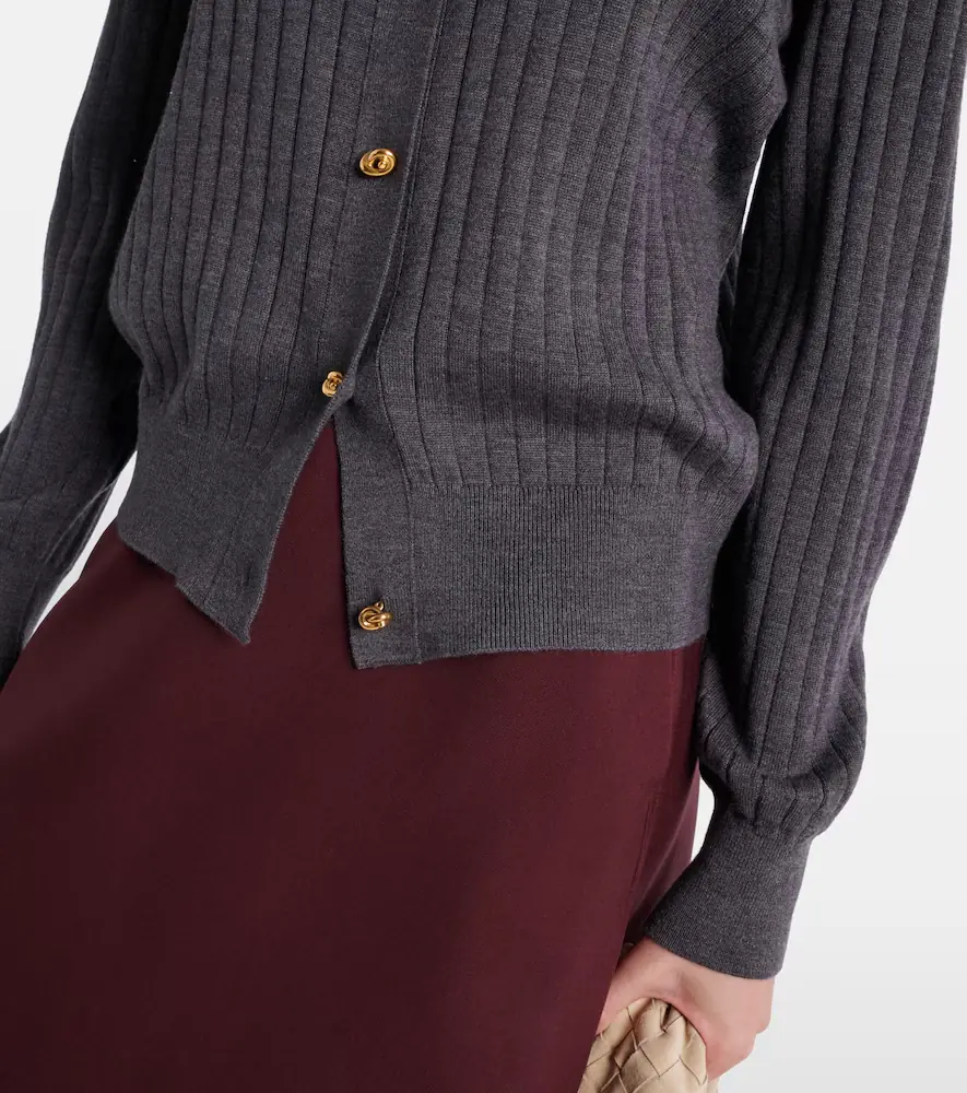Bottega Veneta Knot ribbed-knit wool cardigan | Thumbnail 2