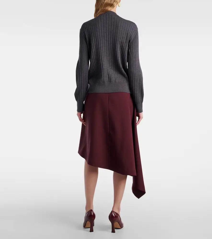 Bottega Veneta Knot ribbed-knit wool cardigan | Thumbnail 4