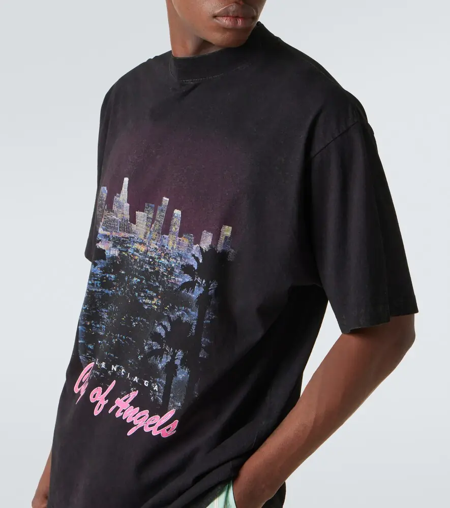 Balenciaga Printed cotton jersey T-shirt | Thumbnail 4