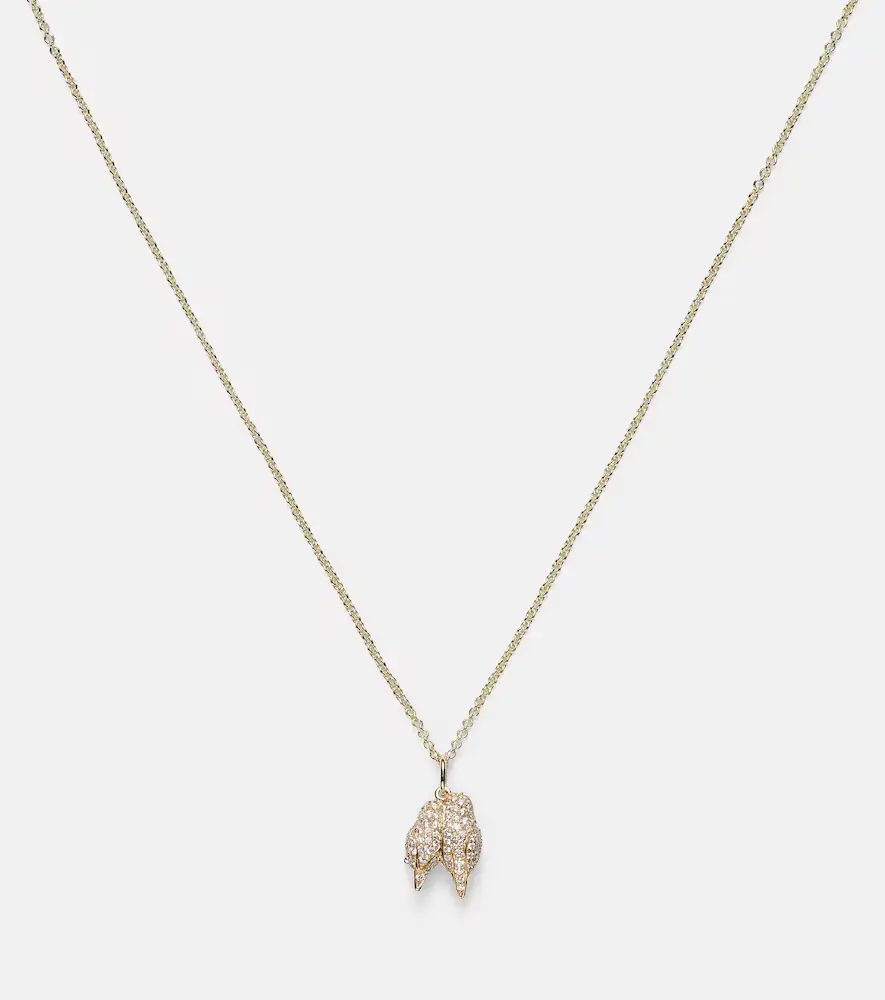 Sydney Evan Lovebirds 14kt gold necklace with diamonds | Thumbnail 2 Sydney Evan Lovebirds 14kt gold necklace with diamonds | Thumbnail 2