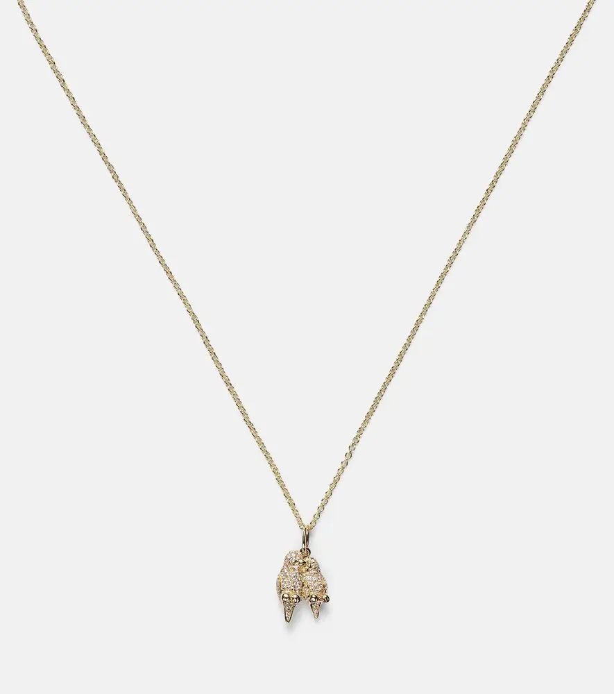 Sydney Evan Lovebirds 14kt gold necklace with diamonds | Thumbnail 4 Sydney Evan Lovebirds 14kt gold necklace with diamonds | Thumbnail 4