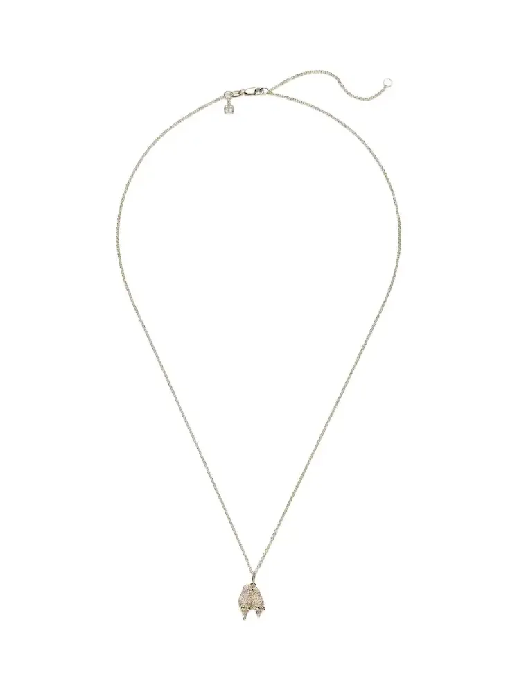Sydney Evan Lovebirds 14kt gold necklace with diamonds
