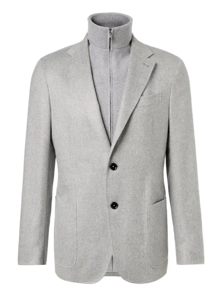Zegna Layered cashmere blazer