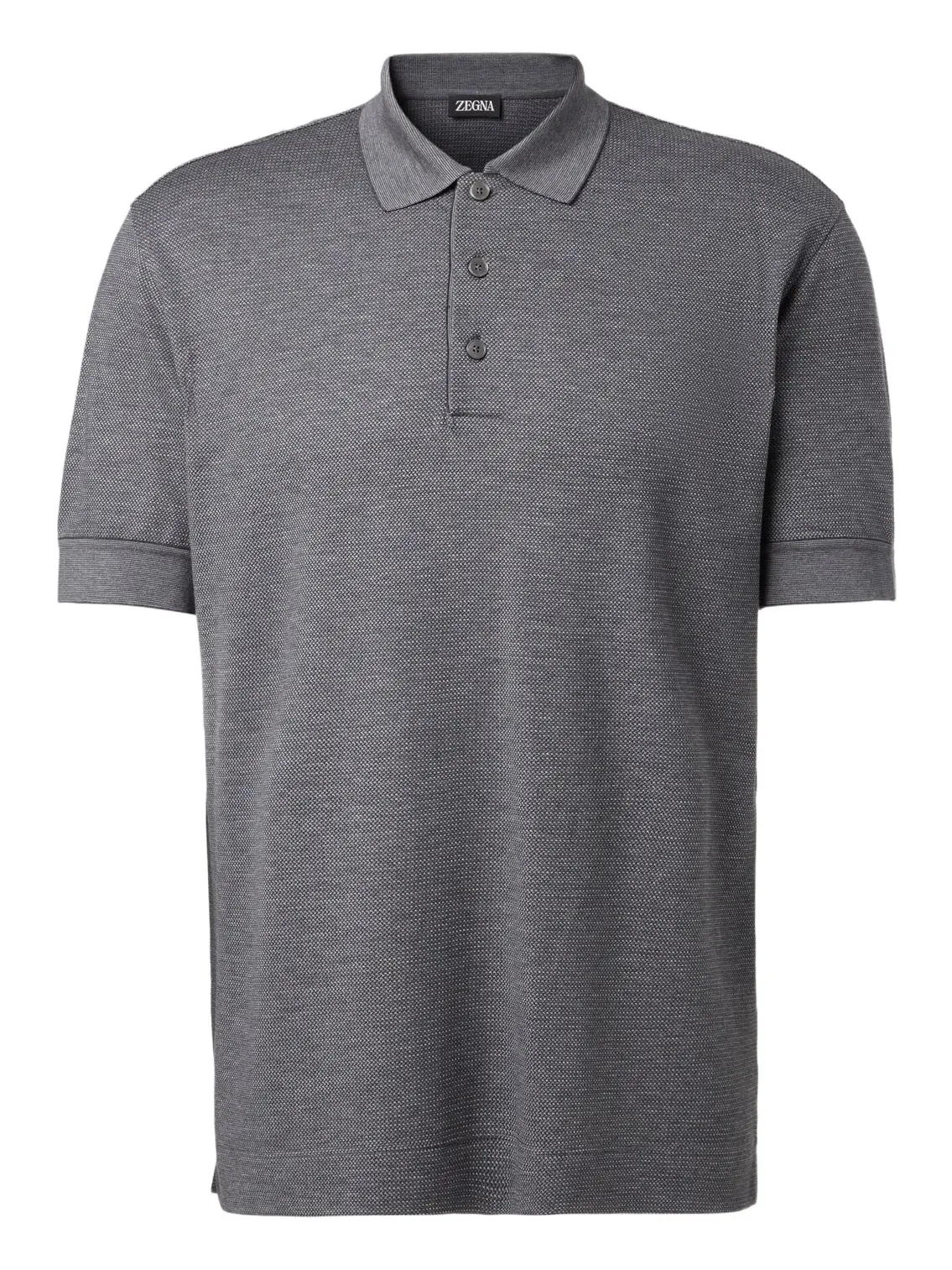Zegna Cotton and silk piqué polo shirt