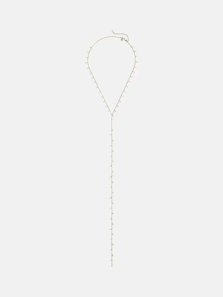 14kt gold necklace with diamonds