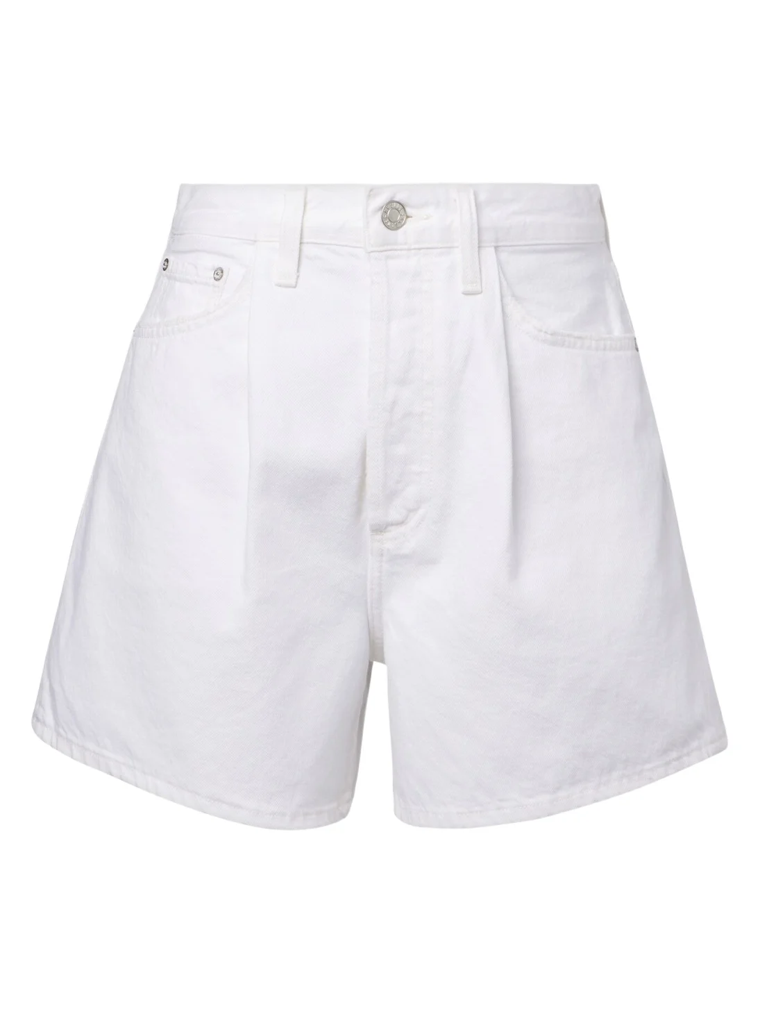 AGOLDE Rhoda pleated high-rise denim shorts