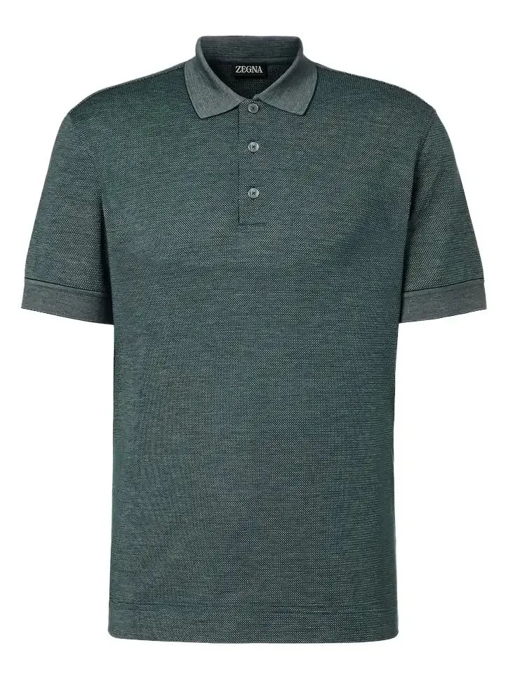 Cotton and silk polo shirt Cotton and silk polo shirt