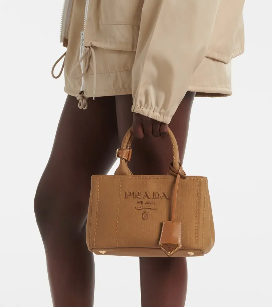 Prada Jardinière Mini canvas tote bag | Thumbnail 7