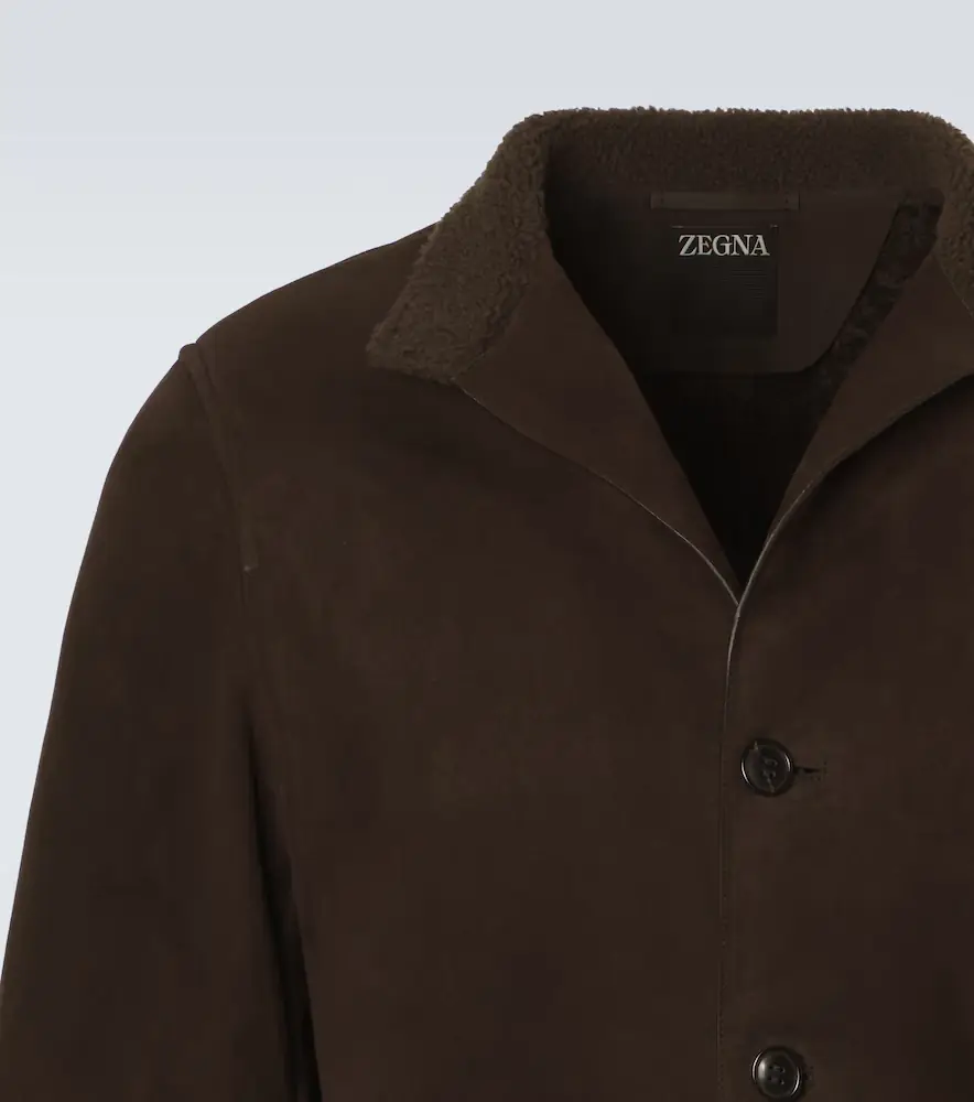 Zegna Il Conte shearling-trimmed suede jacket | Thumbnail 4
