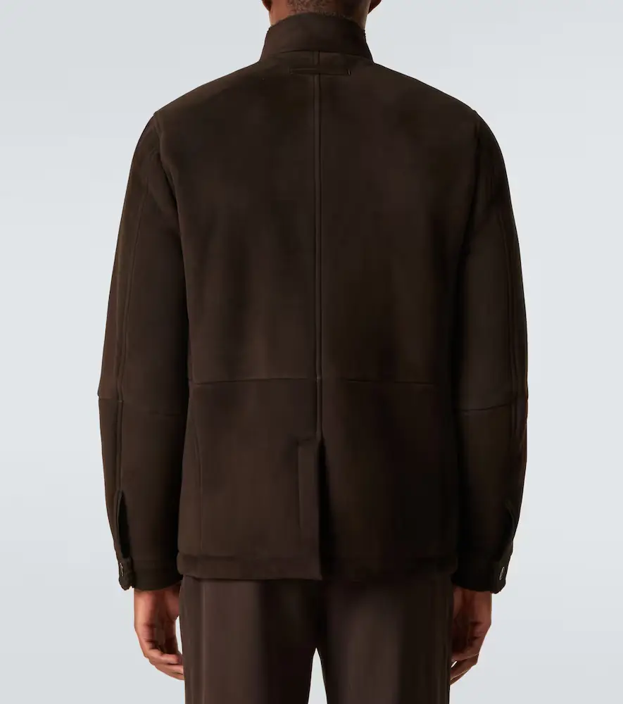 Zegna Il Conte shearling-trimmed suede jacket | Thumbnail 6