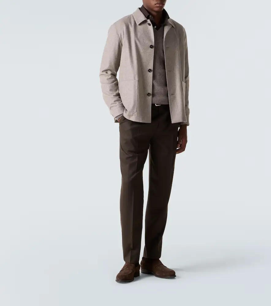 Zegna Wool flannel tapered pants | Thumbnail 2 Zegna Wool flannel tapered pants | Thumbnail 2