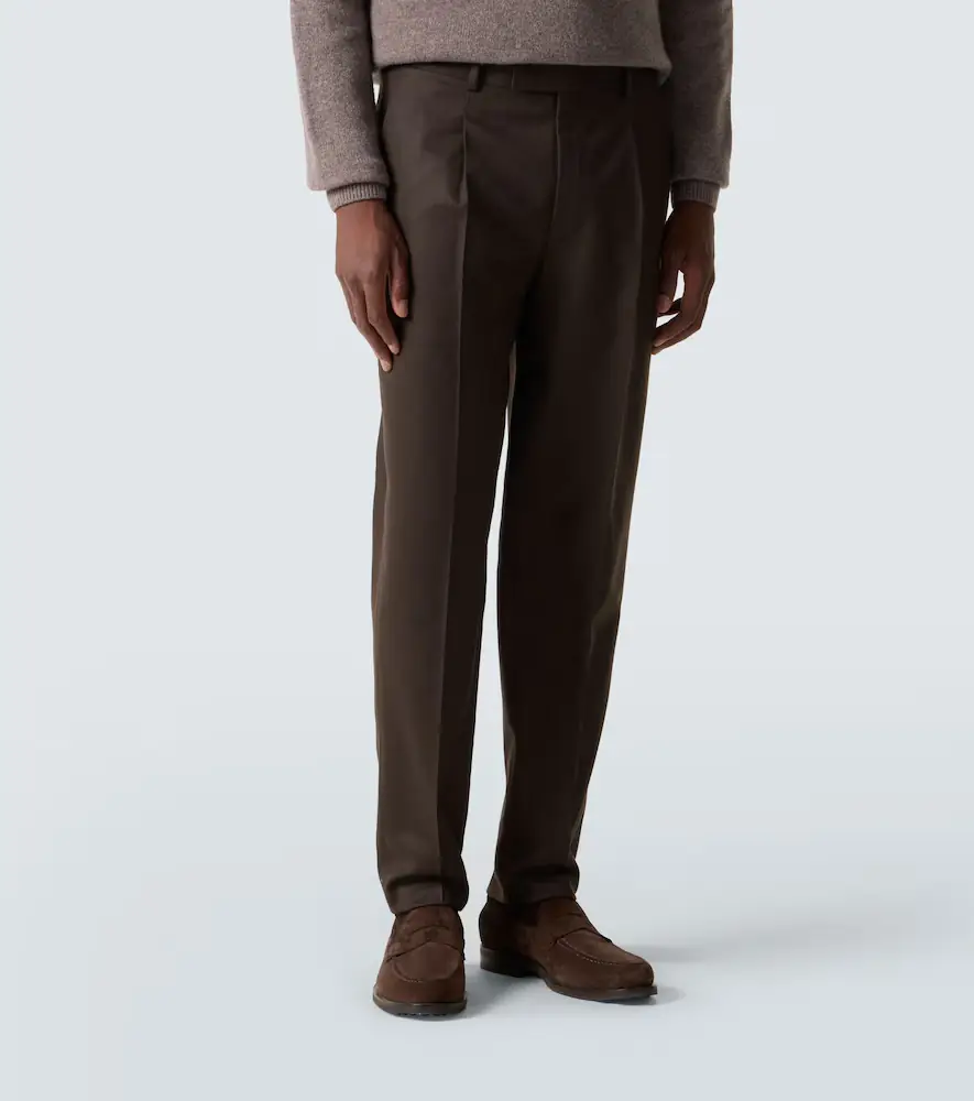 Zegna Wool flannel tapered pants | Thumbnail 3 Zegna Wool flannel tapered pants | Thumbnail 3