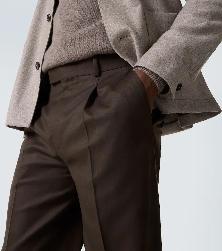 Zegna Wool flannel tapered pants | Thumbnail 5 Zegna Wool flannel tapered pants | Thumbnail 5