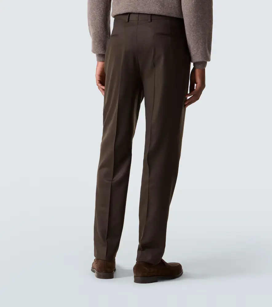 Zegna Wool flannel tapered pants | Thumbnail 6 Zegna Wool flannel tapered pants | Thumbnail 6