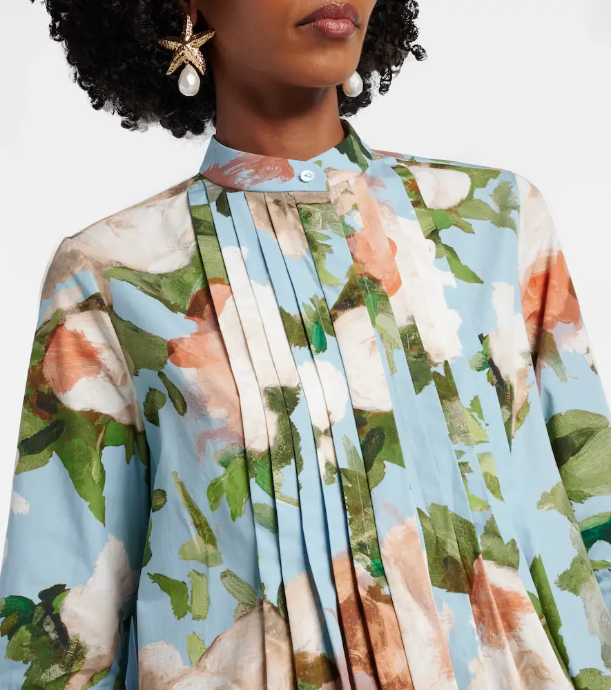 Erdem Floral gathered cotton poplin minidress | Thumbnail 5 Erdem Floral gathered cotton poplin minidress | Thumbnail 5