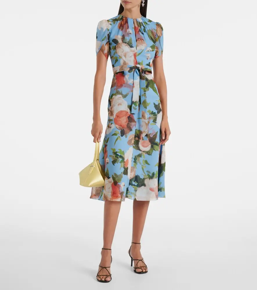Erdem Floral silk voile midi dress | Thumbnail 4 Erdem Floral silk voile midi dress | Thumbnail 4