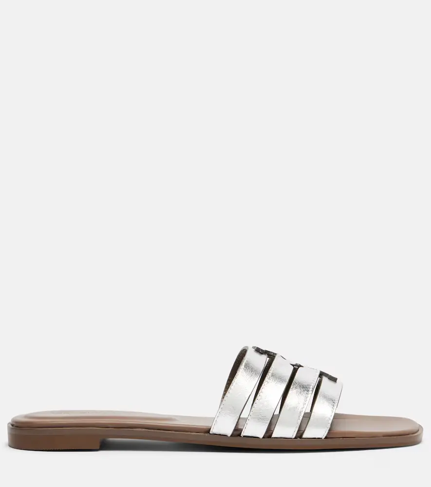 Tory Burch Metallic leather slides | Thumbnail 4 Tory Burch Metallic leather slides | Thumbnail 4