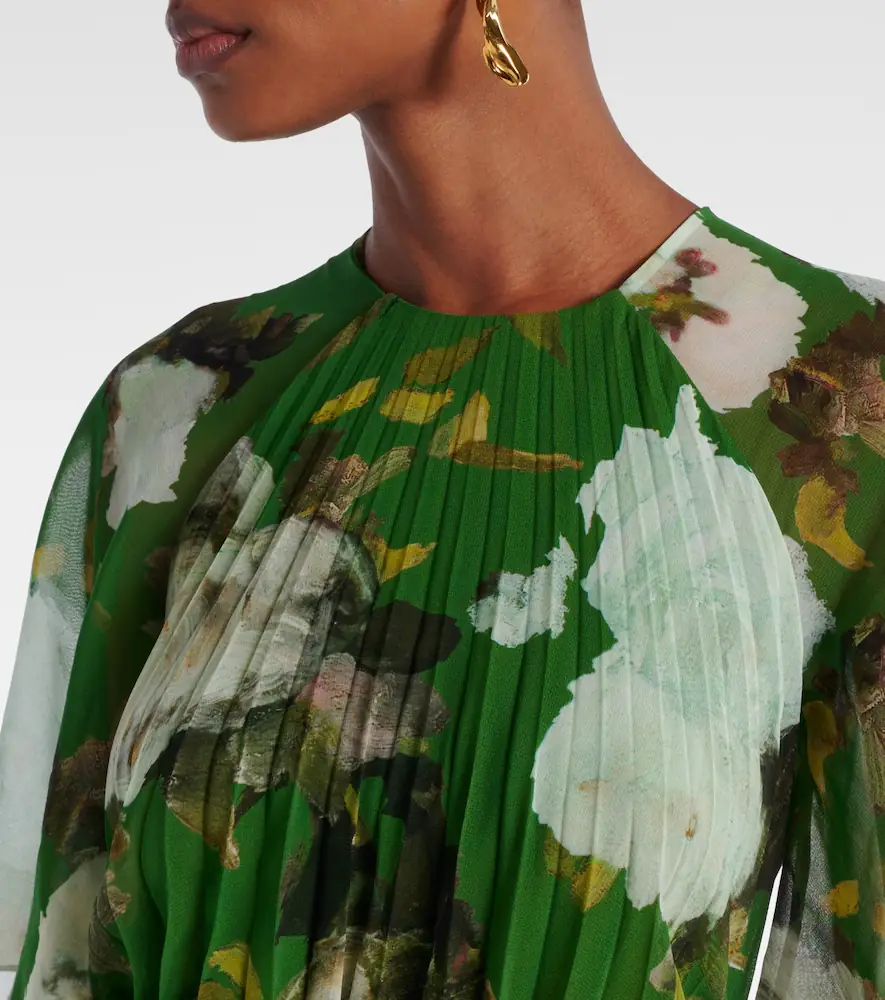 Erdem Floral pleated midi dress | Thumbnail 4 Erdem Floral pleated midi dress | Thumbnail 4