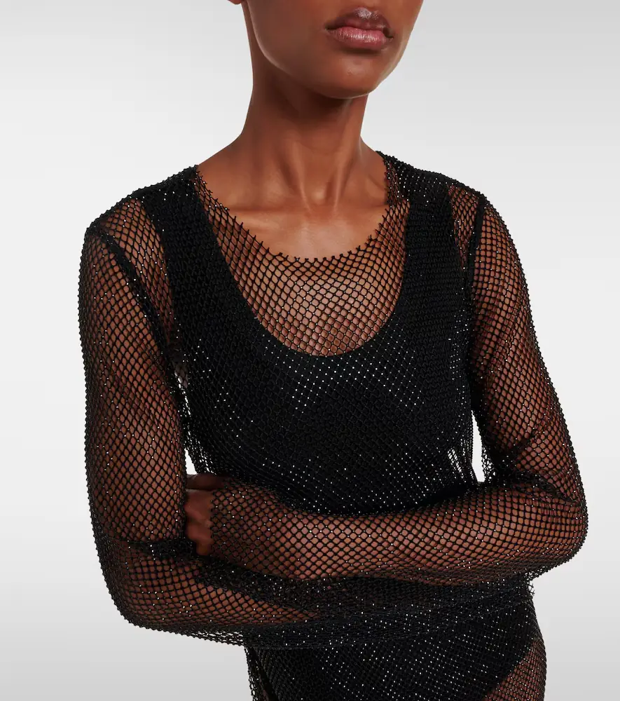 Tove Embellished mesh maxi dress | Thumbnail 4