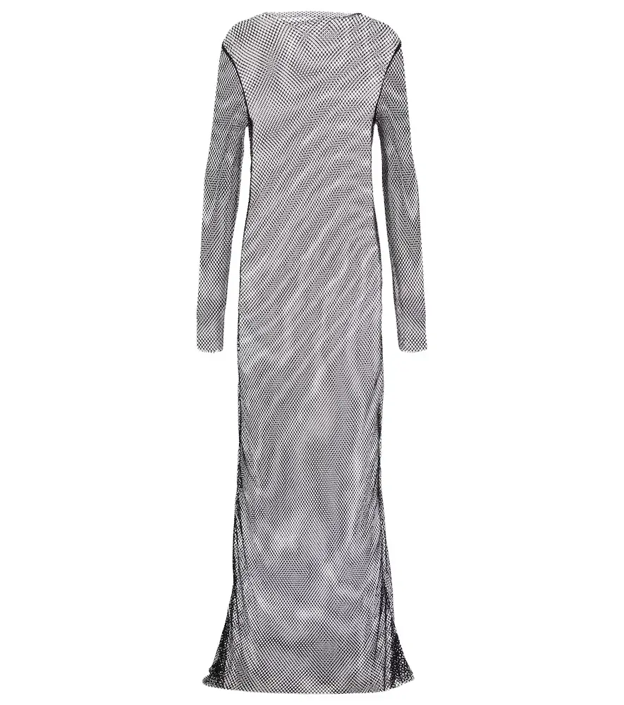 Tove Embellished mesh maxi dress