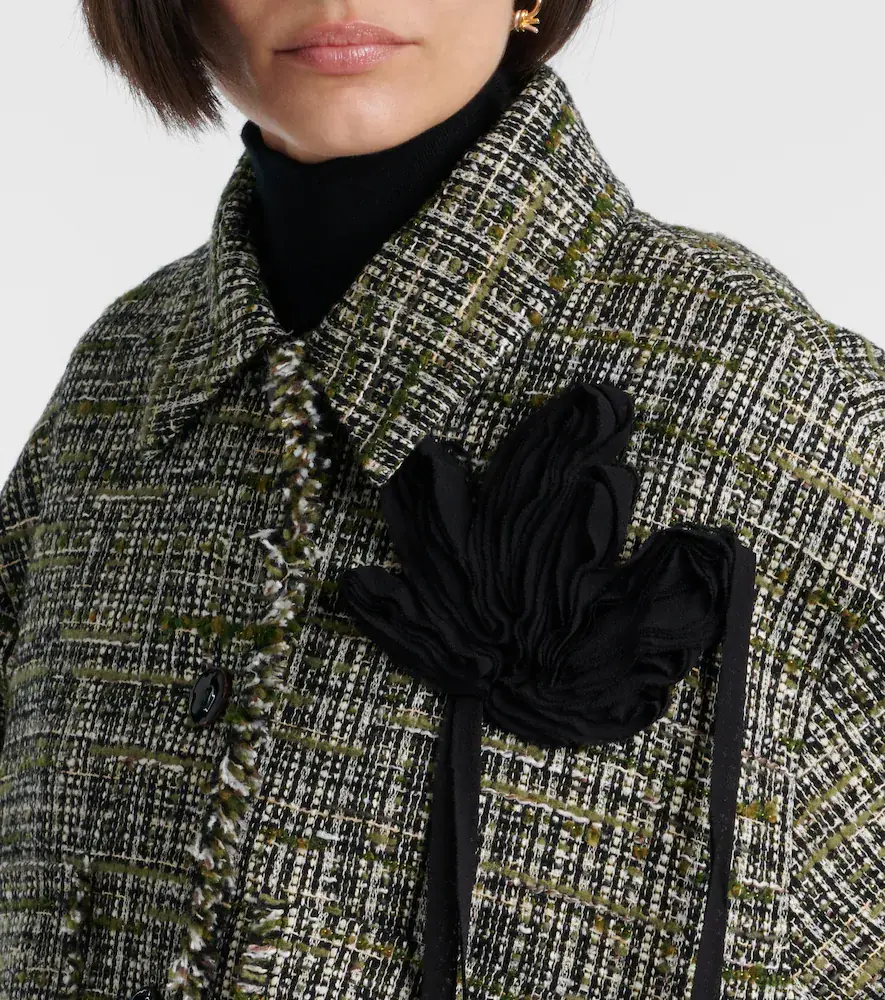 Erdem Floral-appliqué tweed jacket | Thumbnail 2 Erdem Floral-appliqué tweed jacket | Thumbnail 2