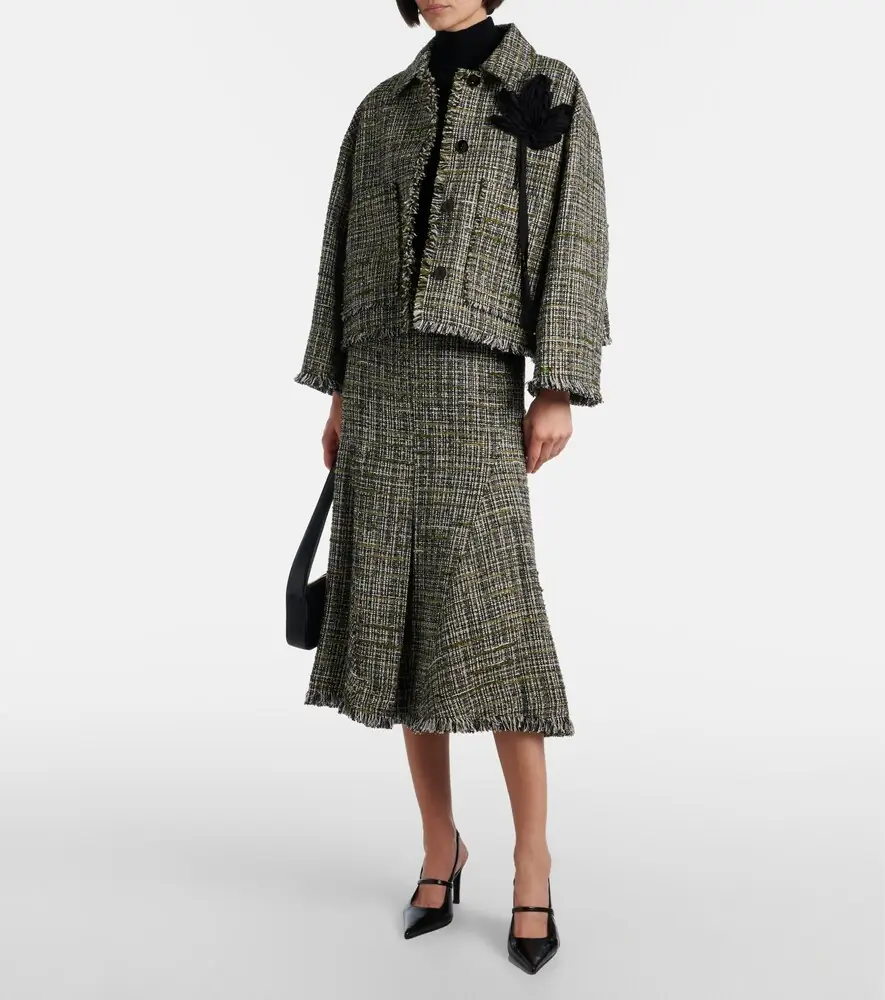 Erdem Floral-appliqué tweed jacket | Thumbnail 6 Erdem Floral-appliqué tweed jacket | Thumbnail 6