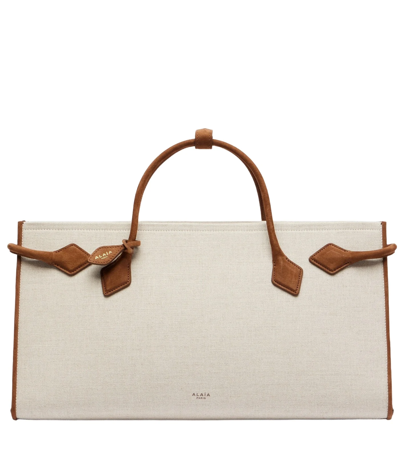 ALAÏA ALAÏA Le Teckel Large canvas top-handle bag