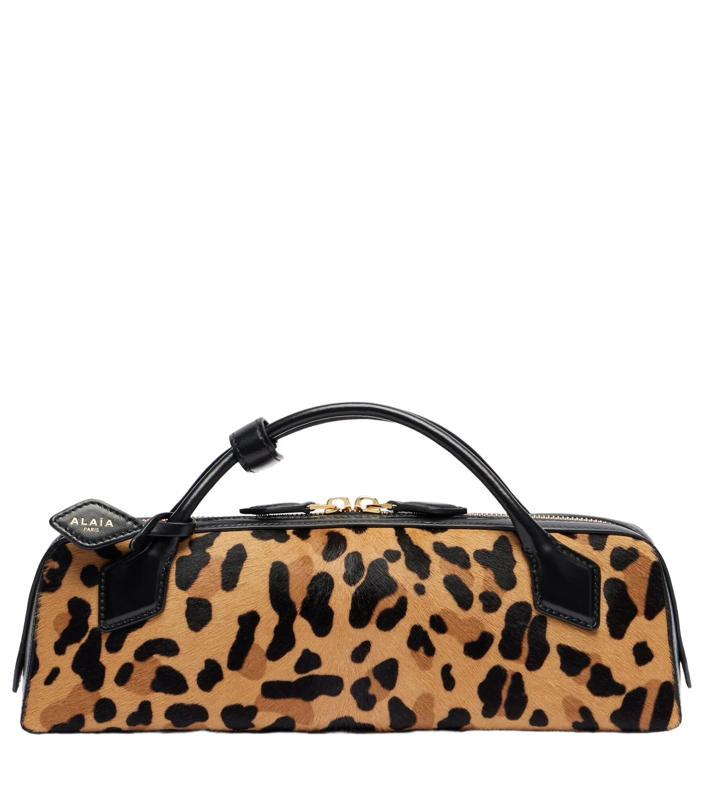 Alaïa Le Teckel leopard-print calf hair clutch