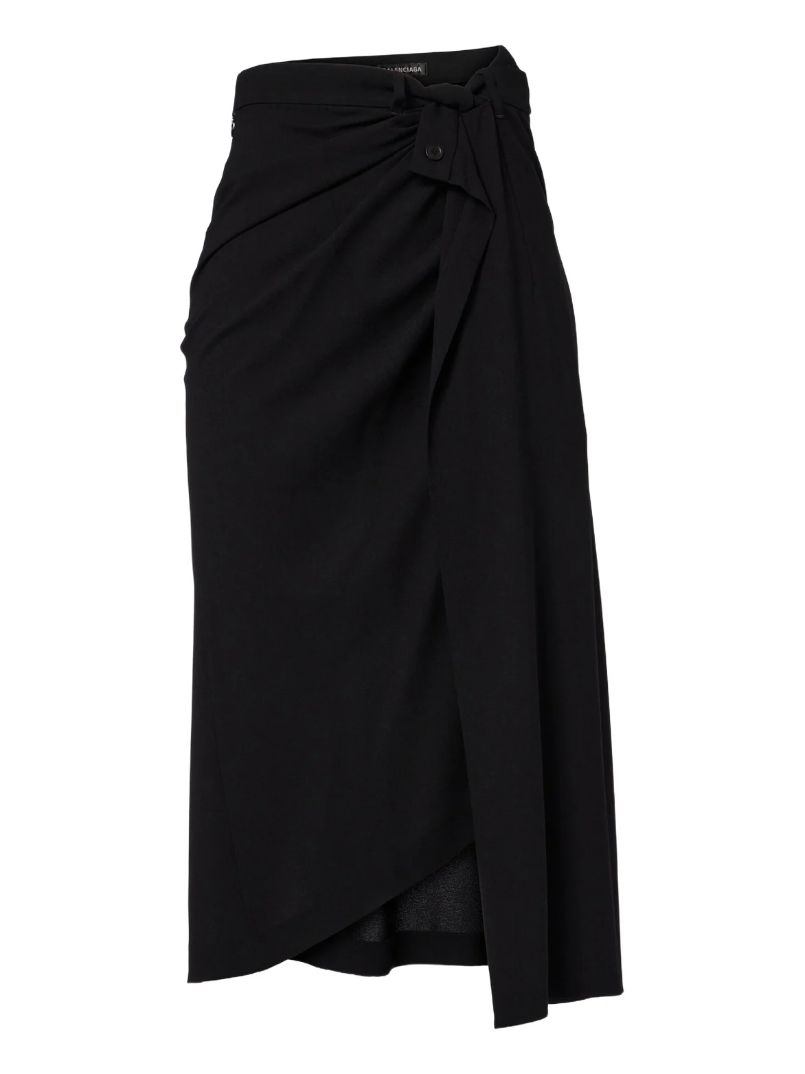 Draped gathered crêpe midi skirt Draped gathered crêpe midi skirt