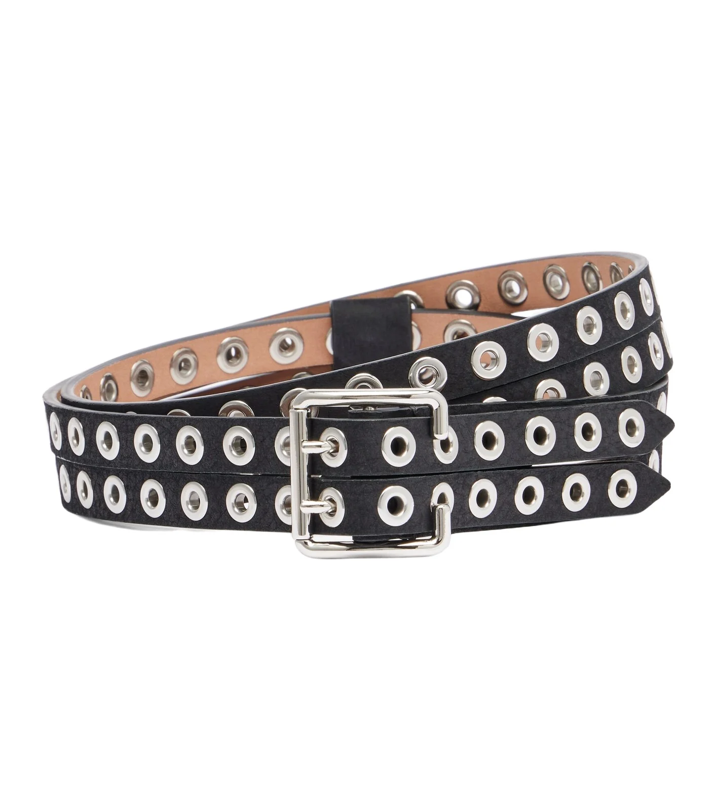 Biker leather belt