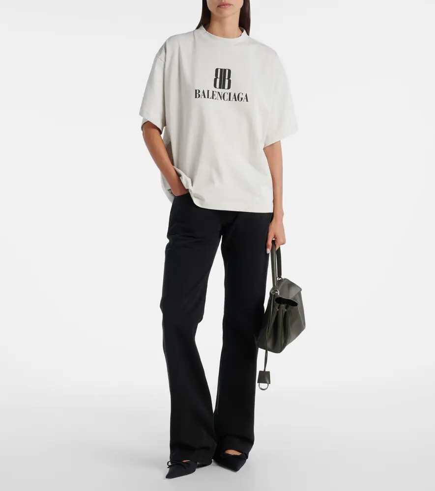 Balenciaga Logo cotton jersey T-shirt | Thumbnail 2 Balenciaga Logo cotton jersey T-shirt | Thumbnail 2