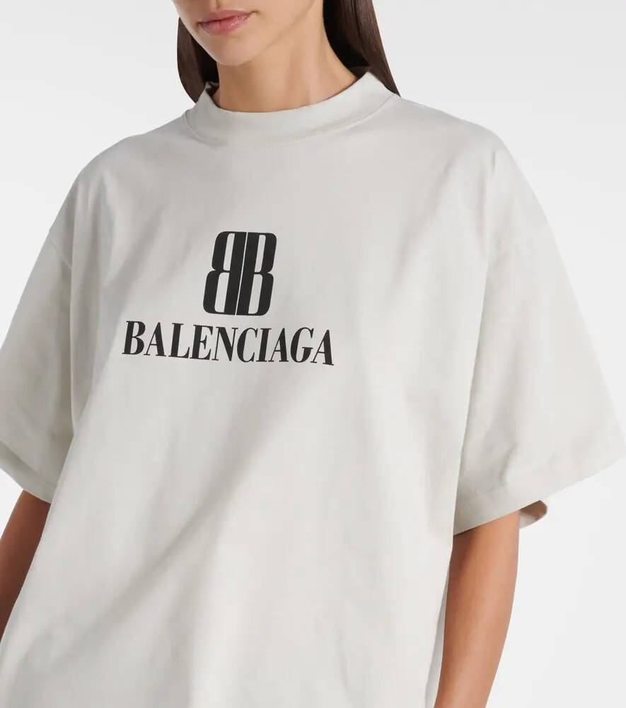 Balenciaga Logo cotton jersey T-shirt | Thumbnail 4 Balenciaga Logo cotton jersey T-shirt | Thumbnail 4