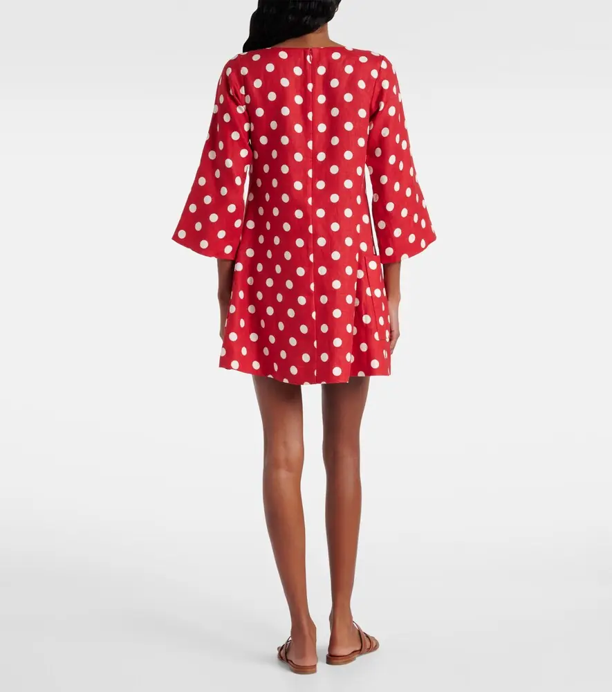 Posse Nina polka-dot linen minidress | Thumbnail 4