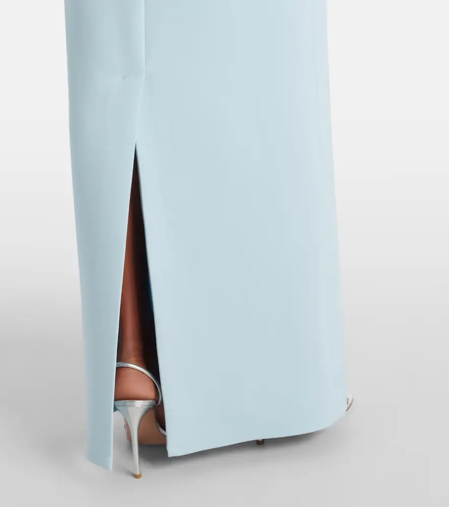 Safiyaa One-shoulder belted crêpe gown | Thumbnail 2
