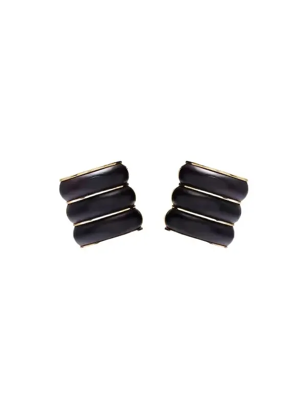 Alaïa Bumper wooden clip-on earrings Alaïa Bumper wooden clip-on earrings