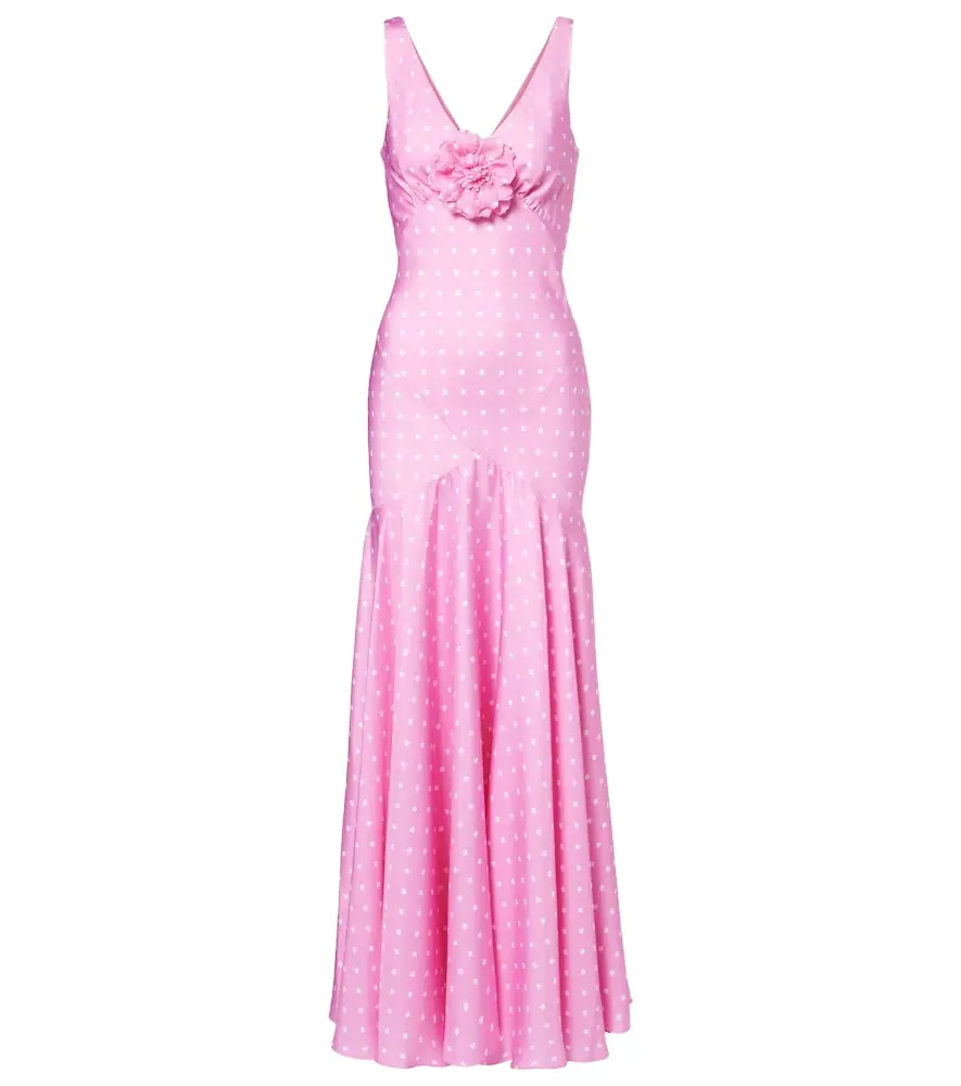 Rodarte Floral-appliqué silk twill gown | Image 1 Rodarte Floral-appliqué silk twill gown | Image 1
