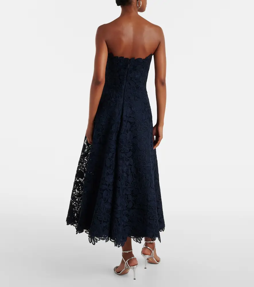 Costarellos Mariela appliqué lace gown | Thumbnail 4