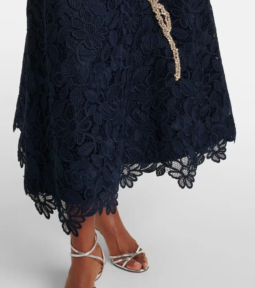 Costarellos Mariela appliqué lace gown | Thumbnail 5