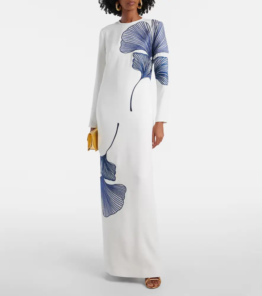 Costarellos Austie embroidered crêpe gown | Thumbnail 2 Costarellos Austie embroidered crêpe gown | Thumbnail 2