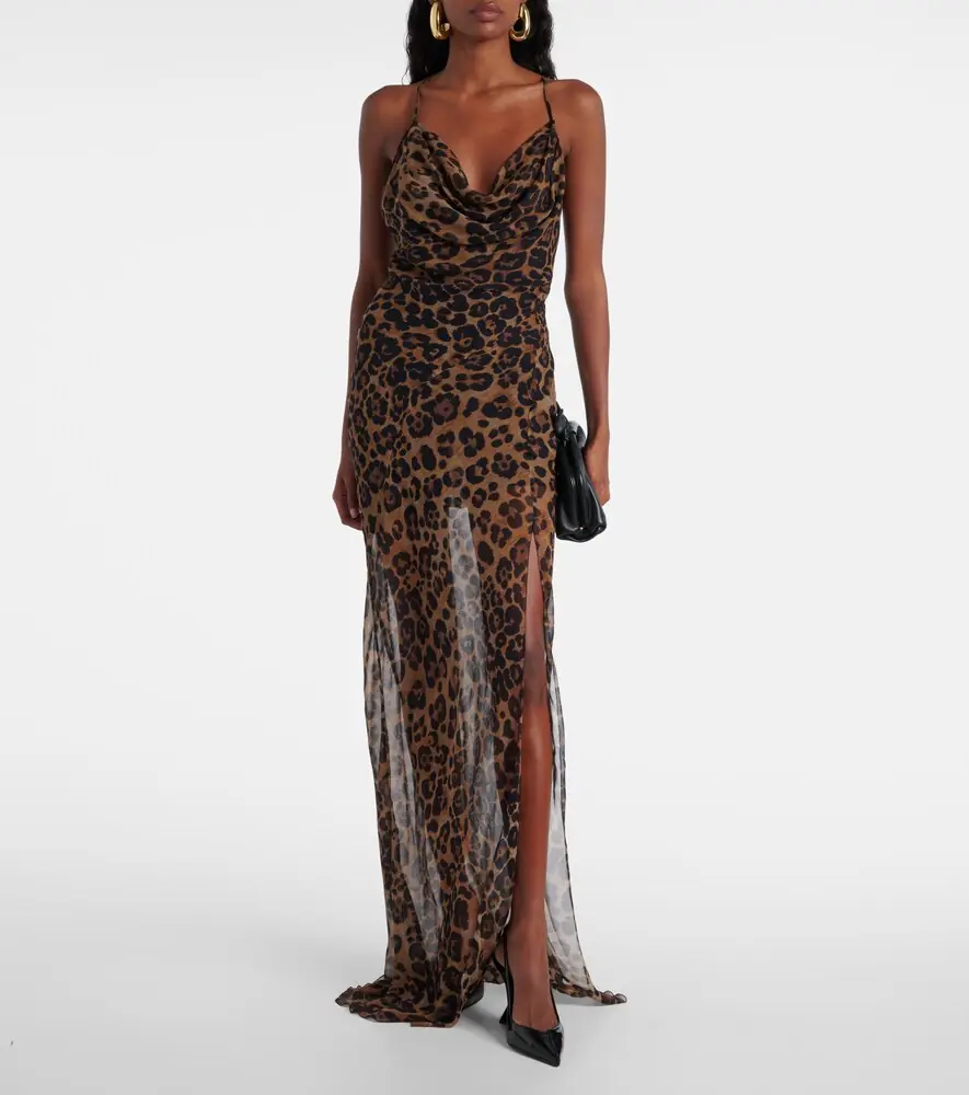 BLUMARINE Leopard-print silk maxi dress | Thumbnail 3 BLUMARINE Leopard-print silk maxi dress | Thumbnail 3